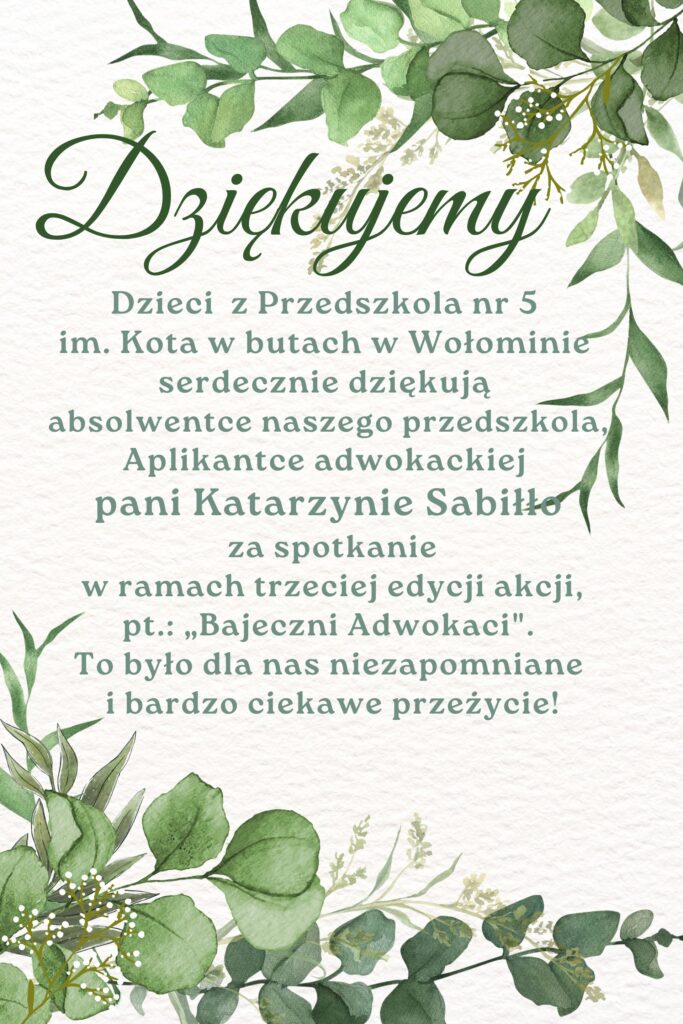 Pdziękowanie P.sabiłło