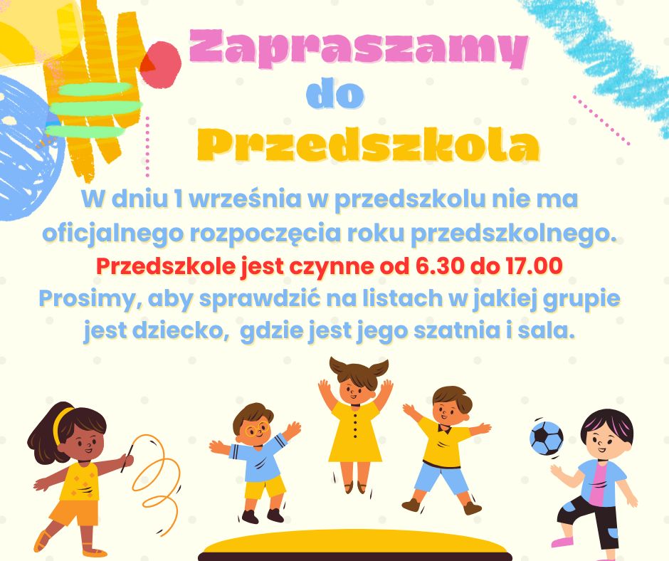 Zdjęcie: Zapraszamy do przedszkola